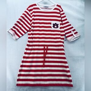 NWT Flying Colors Tiebreaker Dress XL Auburn University Tigers Red White Striped